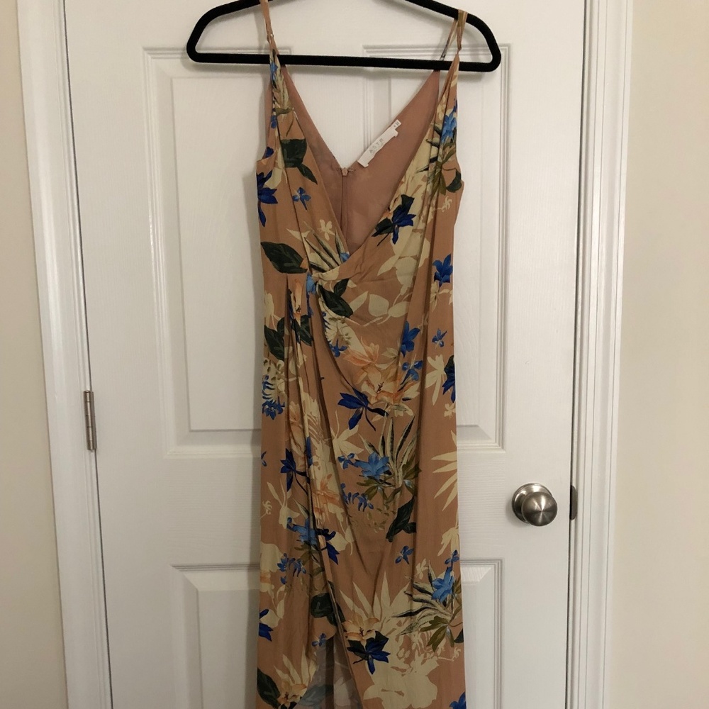 ASTR Tan Casual Maxi Dress
